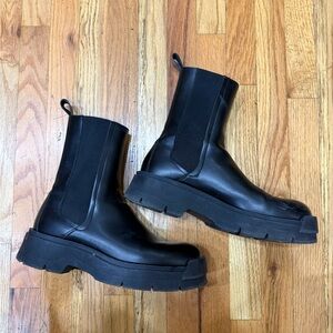 Zara Black Chunky Chelsea Boots
